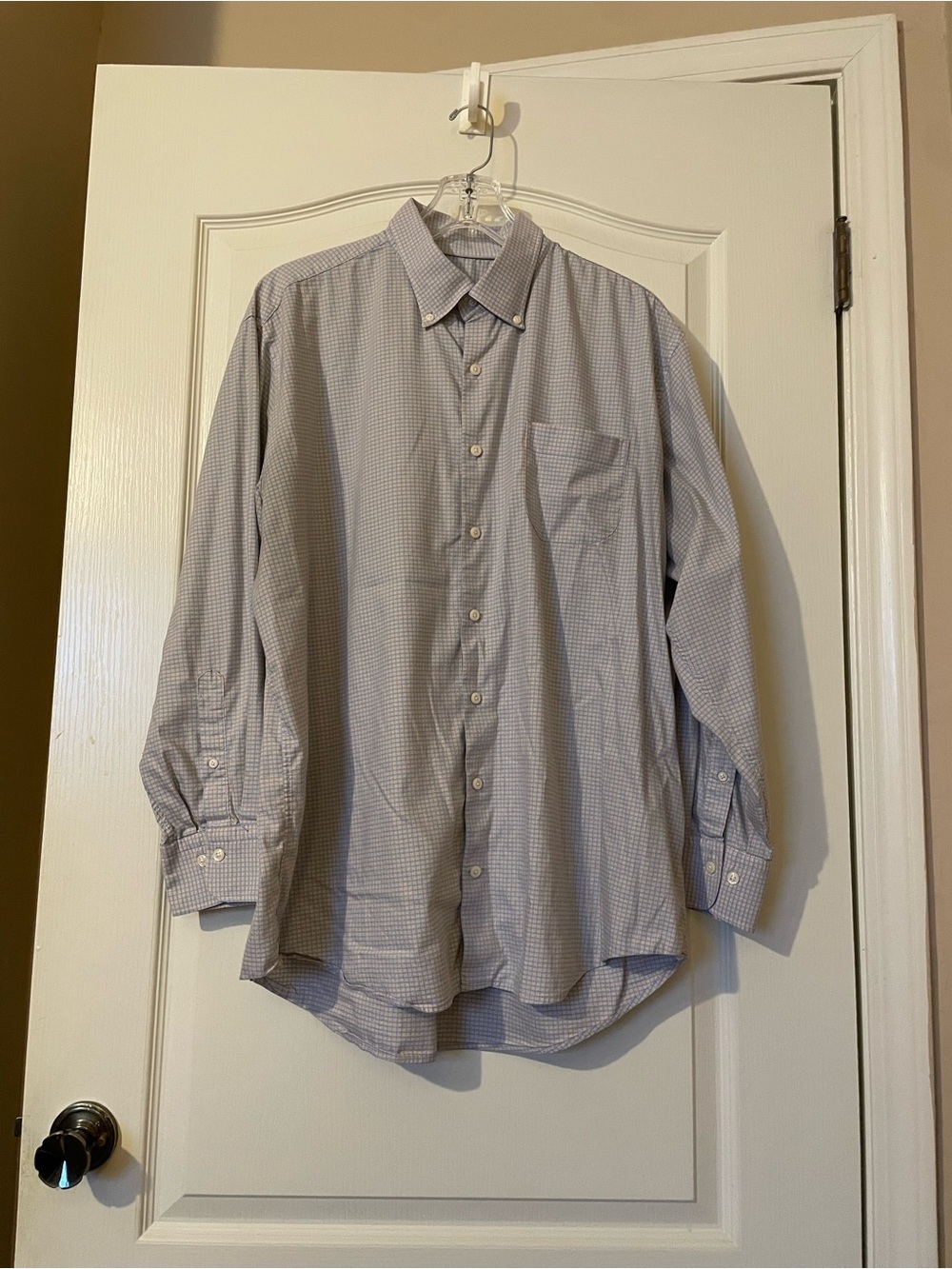 Peter Millar Button Down Shirt Mens Size XL Blue Check Lightweight Preppy Work